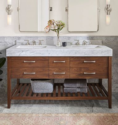 Richmond 60 Walnut Double Vanity Rejuvenation