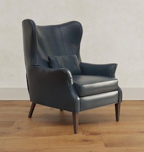 Clinton Modern Wingback Leather Chair Rejuvenation