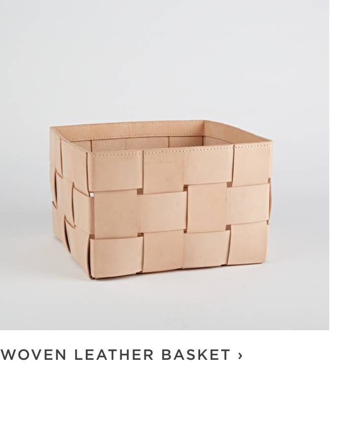 Woven Leather Basket