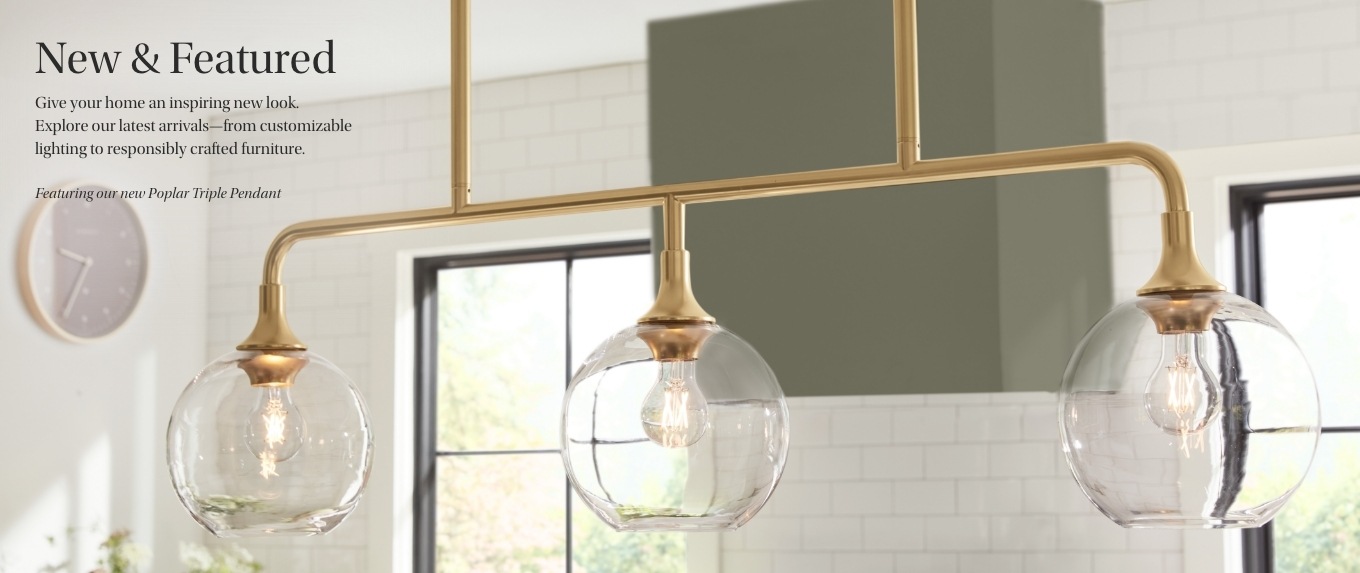 Featuring our new Poplar Triple Pendant