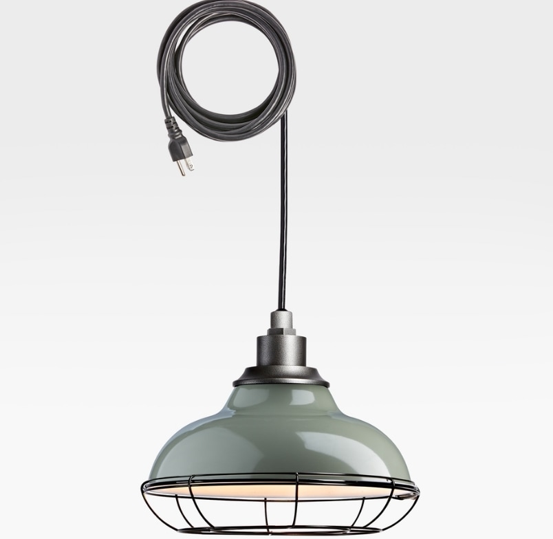 12" Plug-in Indoor/Outdoor Pendant with Cage