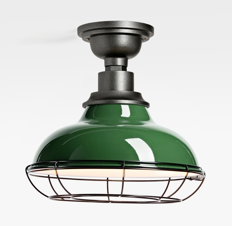 12" Semi-Flush with Cage