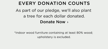 Every donation counts