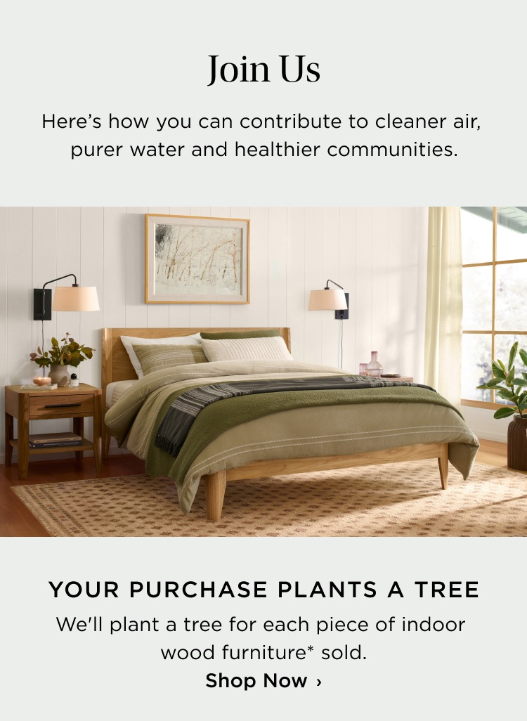 Join Us mobile - Your purchase plants a tree, shop now