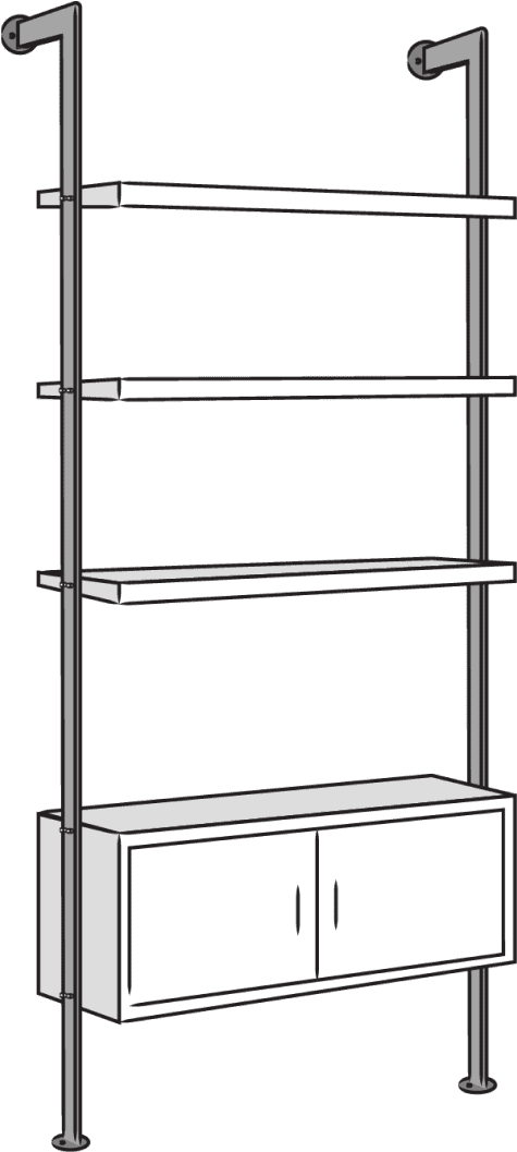 Holgate Double Modular Shelf Set With Case | Rejuvenation