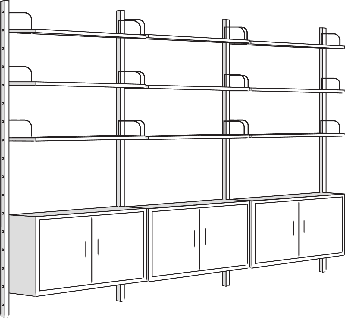 Holgate Triple Modular Shelf Set With Case | Rejuvenation