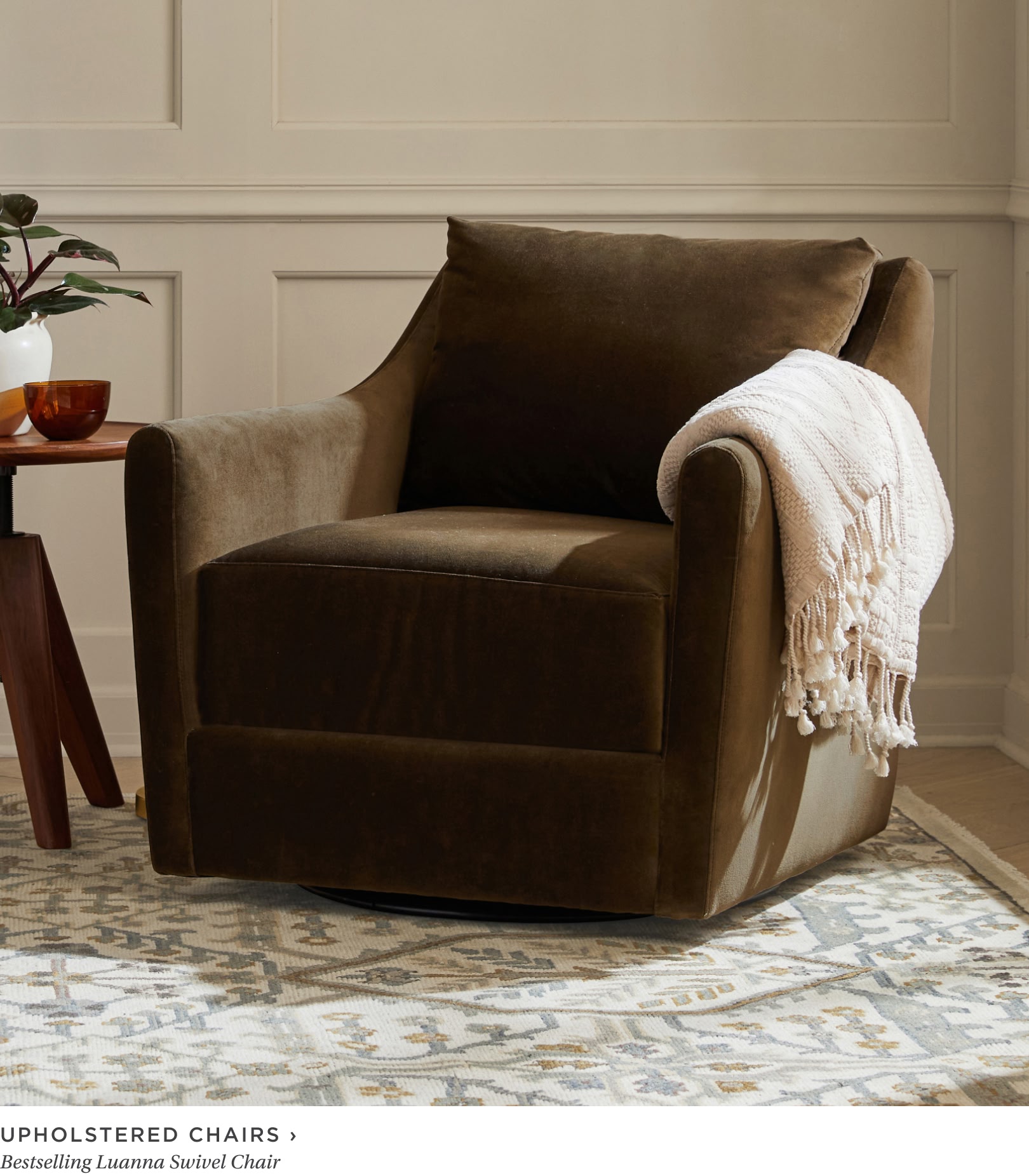 Upholstered Chairs. Bestselling Luanna Swivel Chair. Upholstered Chairs. Bestselling Luanna Swivel Chair.