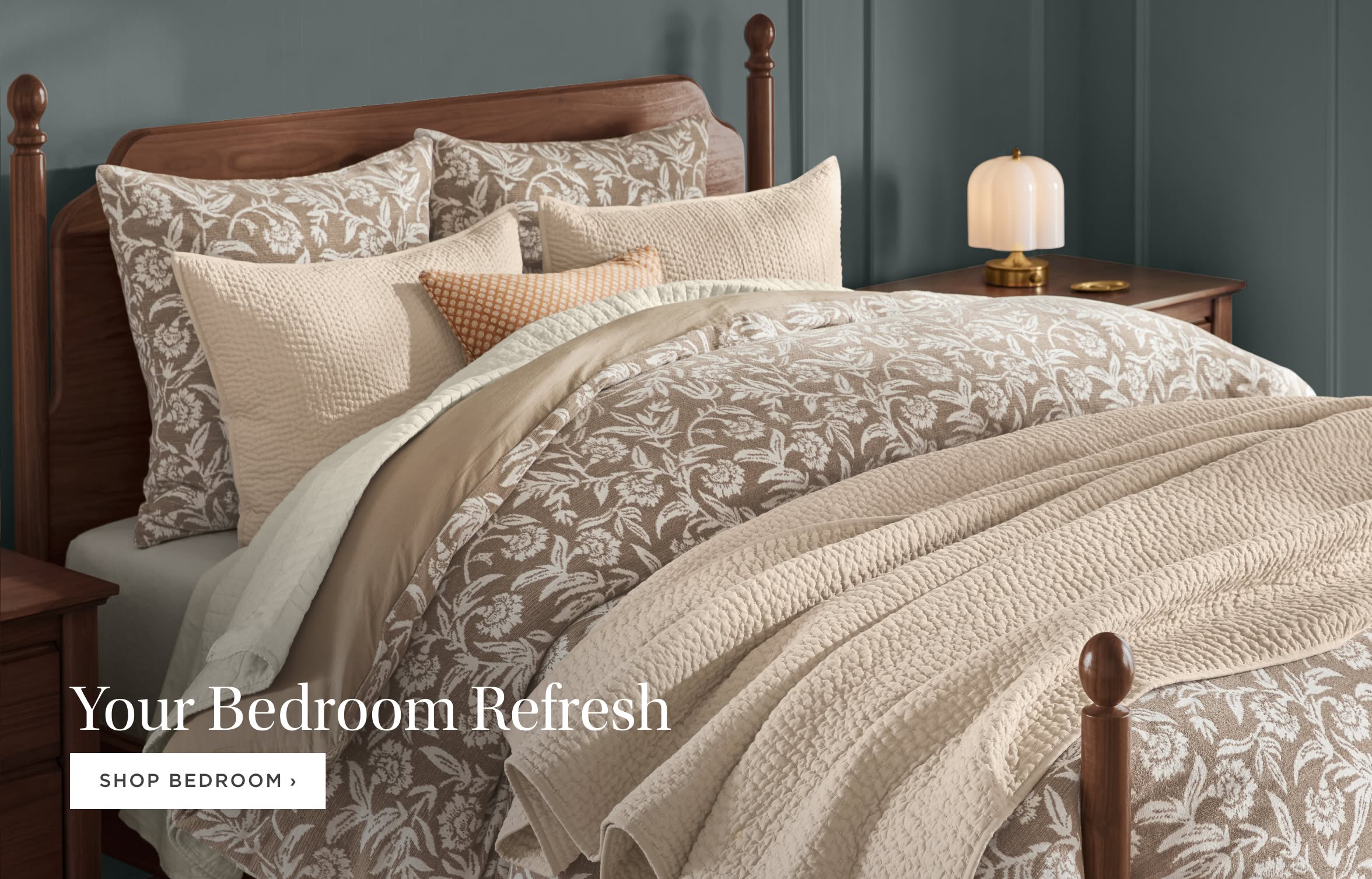 Your Bedroom Refresh. Shop Bedroom.