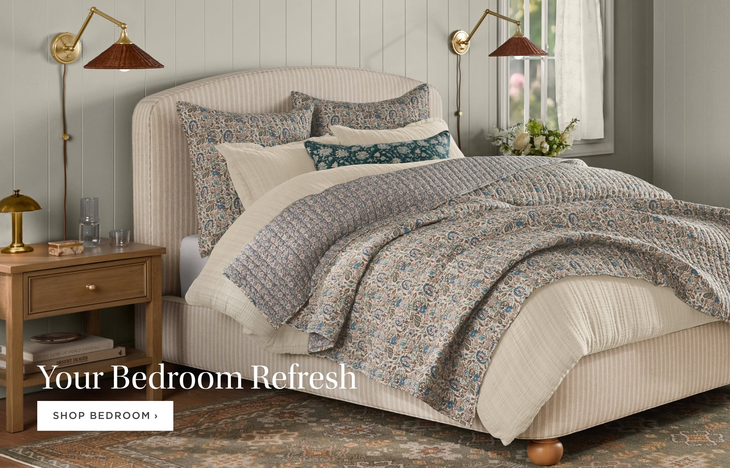 Your Bedroom Refresh. Shop Bedroom.