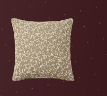 Embroidered Botanical Pillow