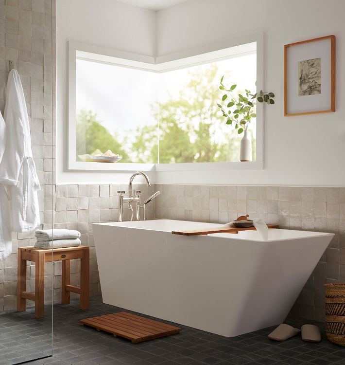 Teak Shower Bench | Rejuvenation
