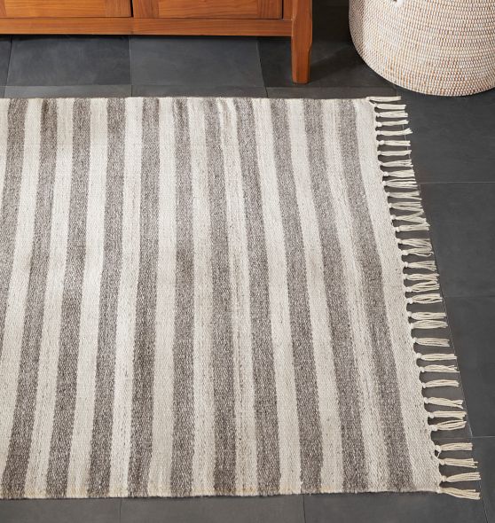 Heathered Stripe Indoor/Outdoor Flatweave Rug | Rejuvenation