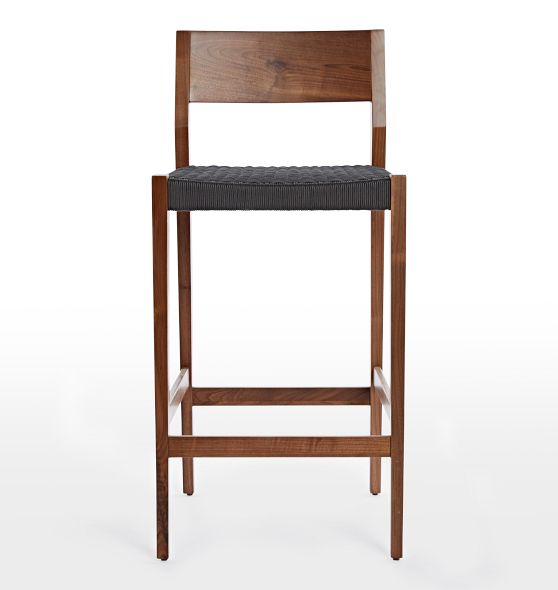 Bayley Bar Stool with Woven Rope Seat Rejuvenation