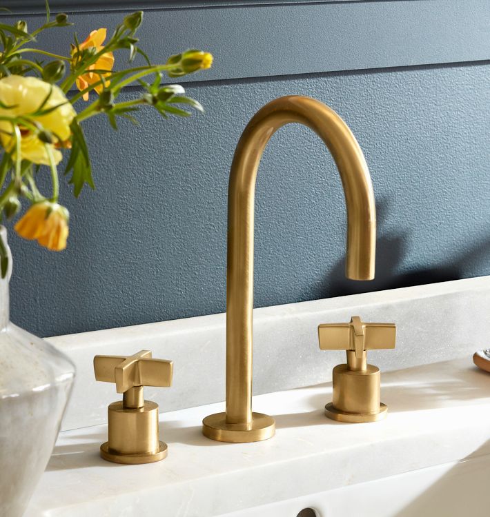 West Slope Cross Handle Widespread Bathroom Faucet | Rejuvenation