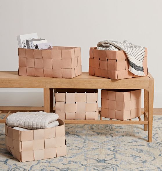 Woven Leather Basket Rejuvenation