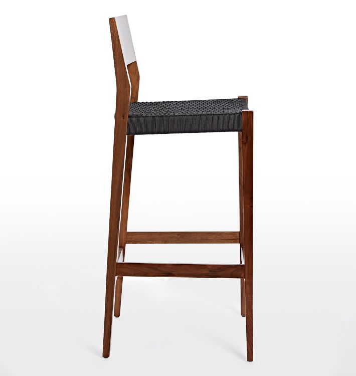 Bayley Bar Stool with Woven Rope Seat Rejuvenation