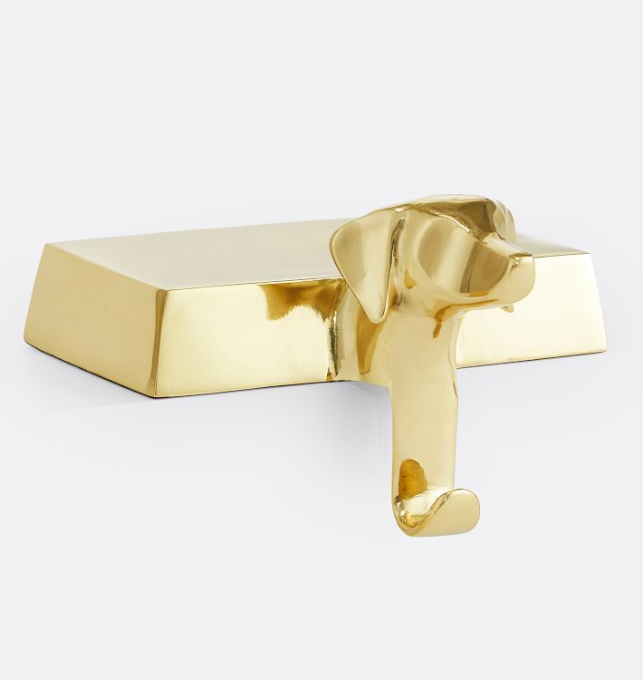 Cast Brass Dog Stocking Hook Rejuvenation