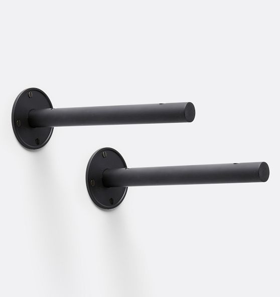 10" Brass Rod Shelf Brackets Rejuvenation