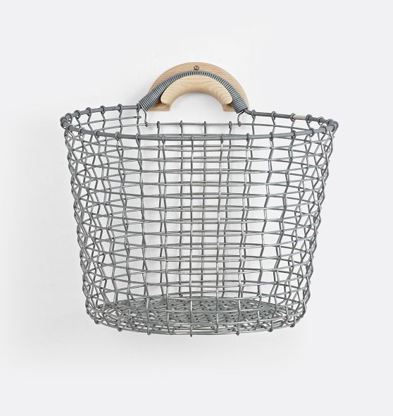 Korbo 16 Handmade Handle Wire Basket with Handle Rejuvenation