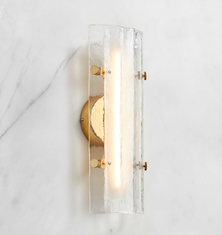 Willamette 16" LED Clear Fluted Glass Wall Sconce Rejuvenation