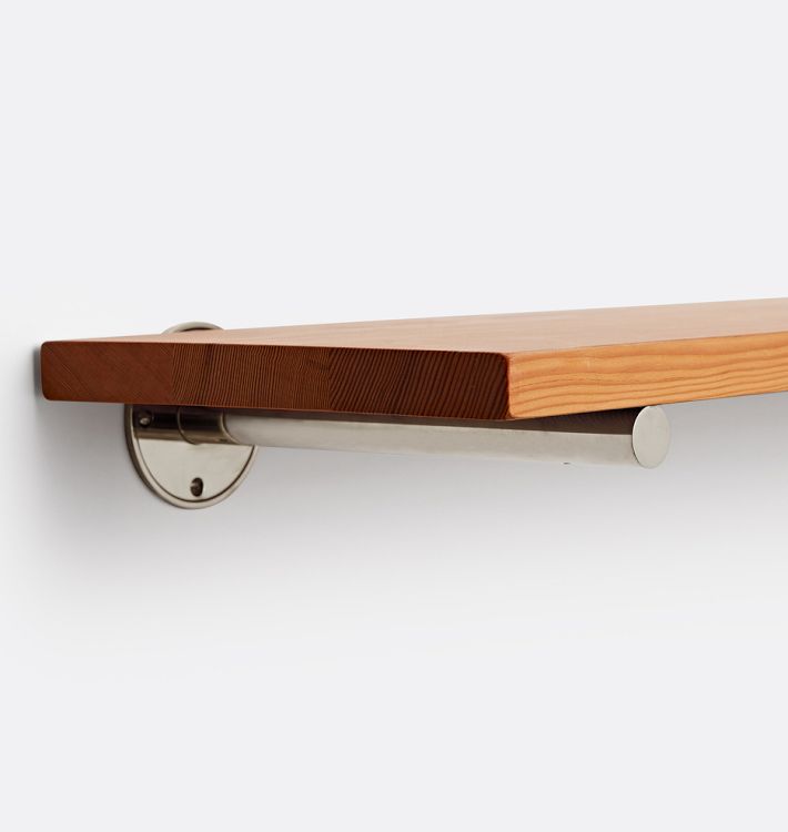 10" Brass Rod Shelf Brackets Rejuvenation