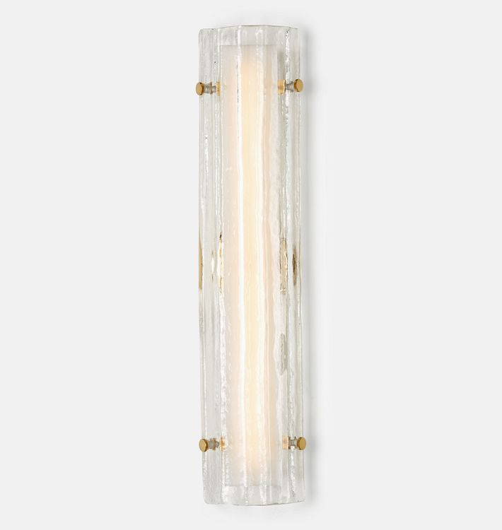 Willamette 28 Led Clear Fluted Glass Wall Sconce Rejuvenation