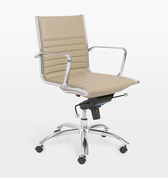 Dirk Low Back Swivel Office Arm Chair Rejuvenation