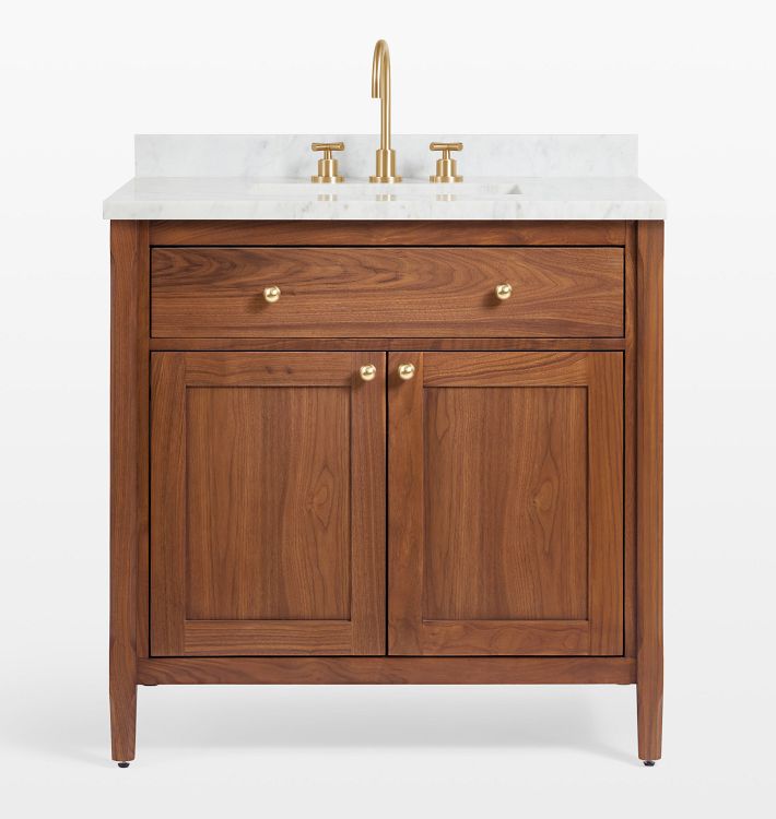 Walnut Rounded Vanity Ladd 36