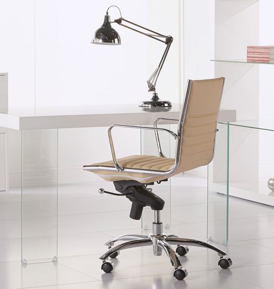 Dirk Low Back Swivel Office Arm Chair Rejuvenation