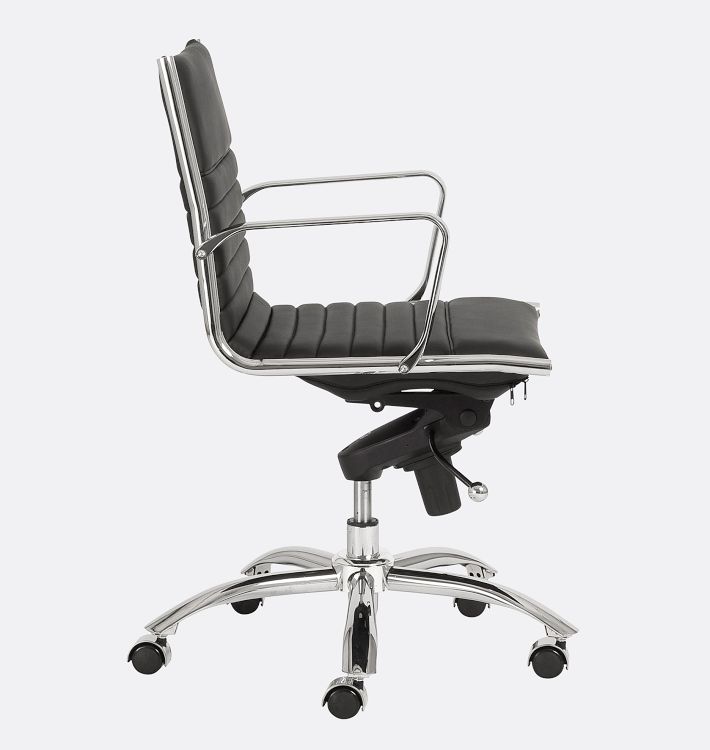Dirk Low Back Swivel Office Arm Chair Rejuvenation