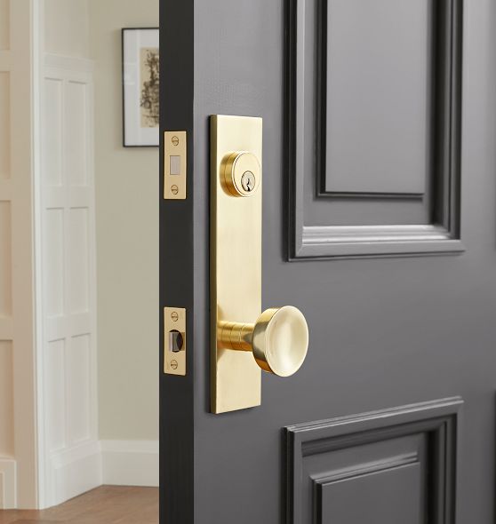 Richmond Brass Knob Exterior Door Hardware Tube Latch Set Rejuvenation