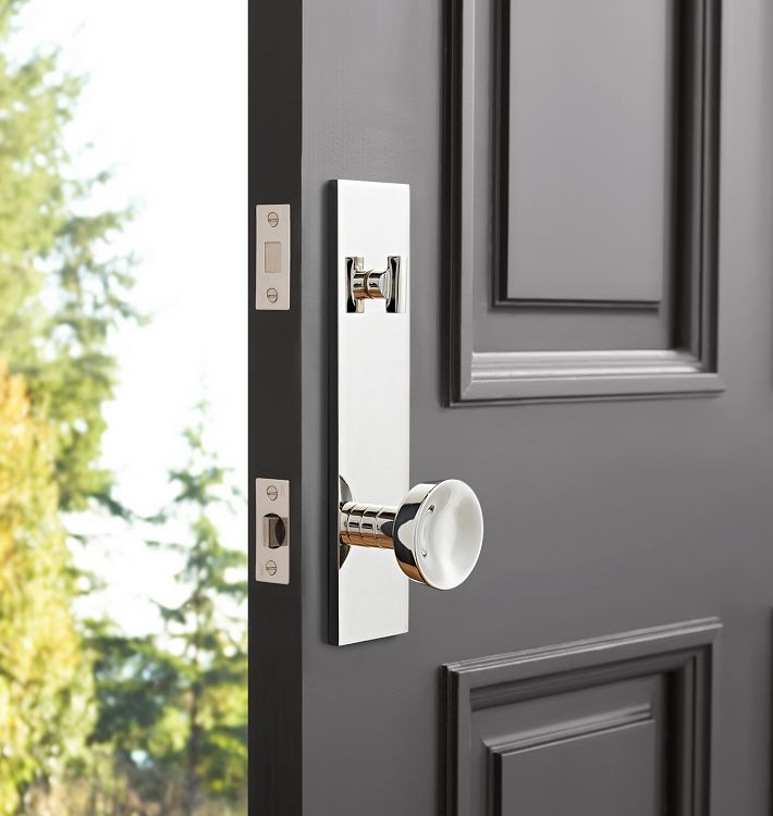 Richmond Brass Knob Exterior Door Hardware Tube Latch Set Rejuvenation