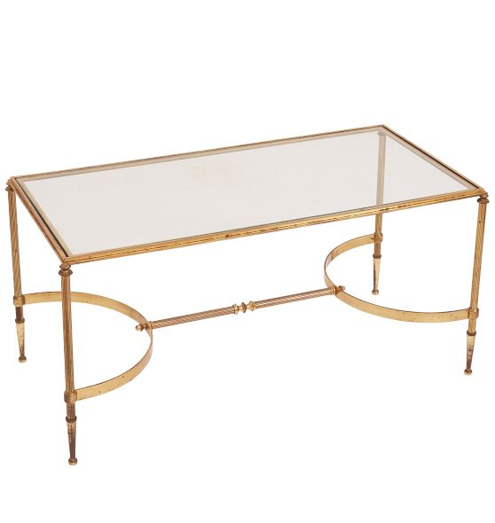 Mid-Century French Glass Top Coffee Table | Rejuvenation