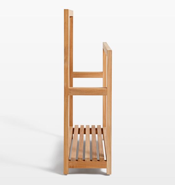Adela Teak Standing Towel Rack Rejuvenation