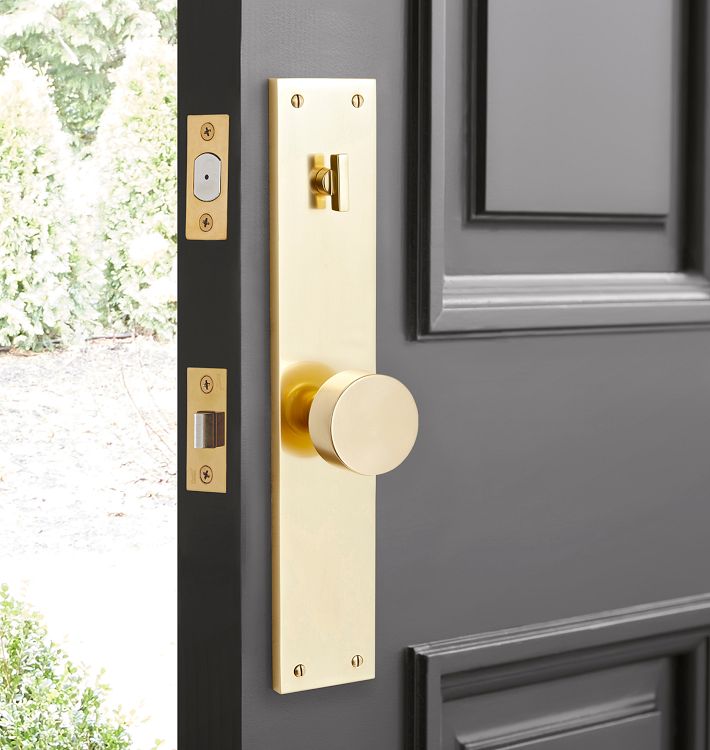 Tabor DHandle & Square Knob Exterior Door Hardware Tube Latch Set