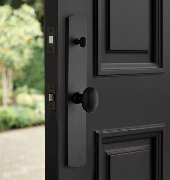 Arched Oval Knob Exterior Door Hardware Tube Latch Set Rejuvenation