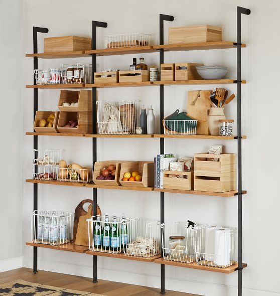 Holgate Triple Modular Shelving Set with 72" Rails Rejuvenation