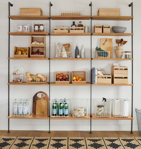 Holgate Triple Modular Shelving Set with 72" Rails Rejuvenation