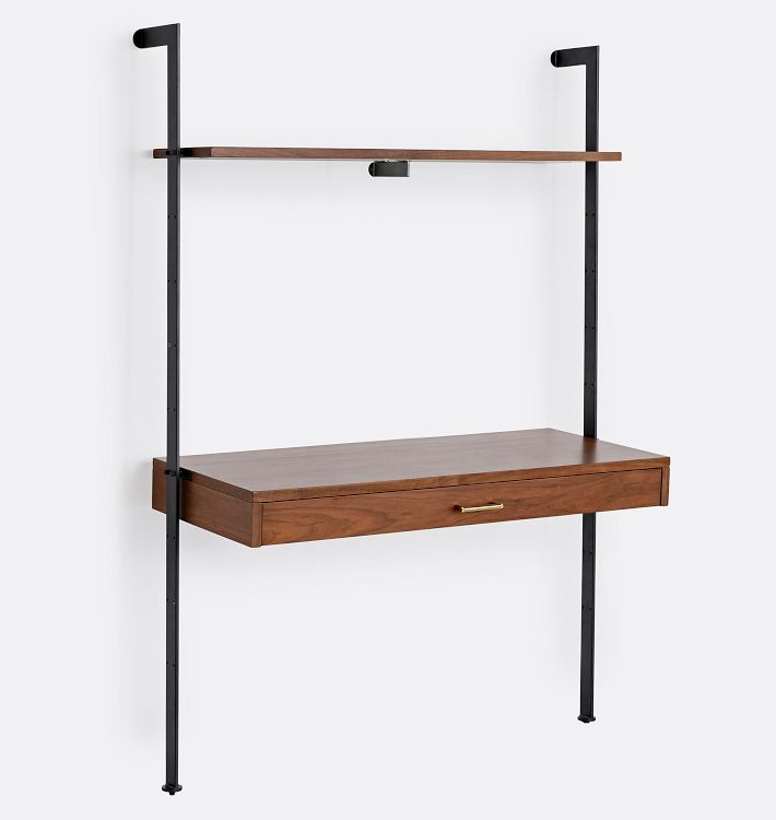 Holgate Modular Floating Desk with 72" Rails Rejuvenation