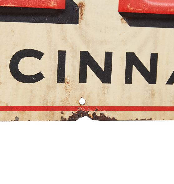 Embossed Steel Red Top Beer Sign Rejuvenation