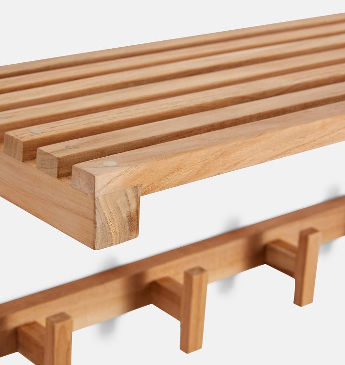 Adela Teak Hook Rack | Rejuvenation