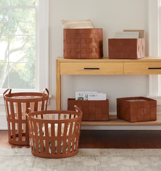 Woven Leather Basket Rejuvenation