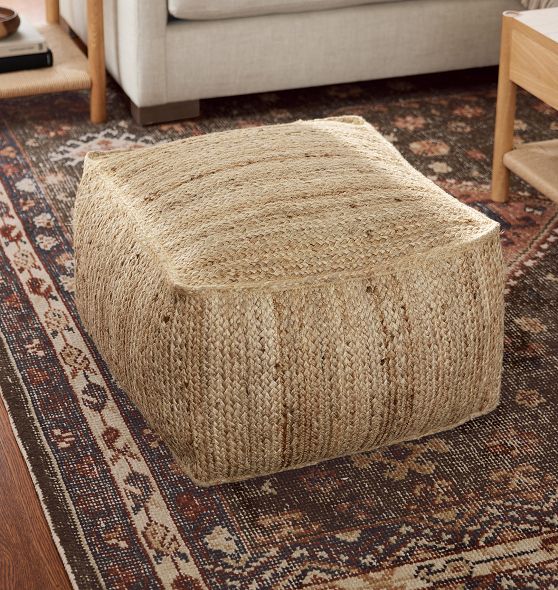 Jute Braided Pouf | Rejuvenation