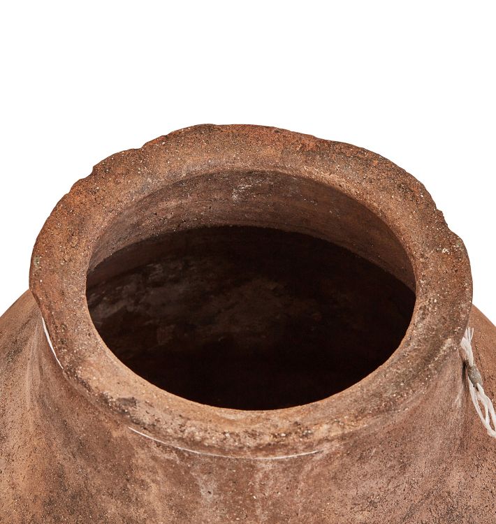 Tall Patinated Turkish Storage Vessel Rejuvenation