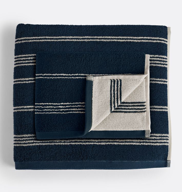 Organic Cotton Striped Terry Towels