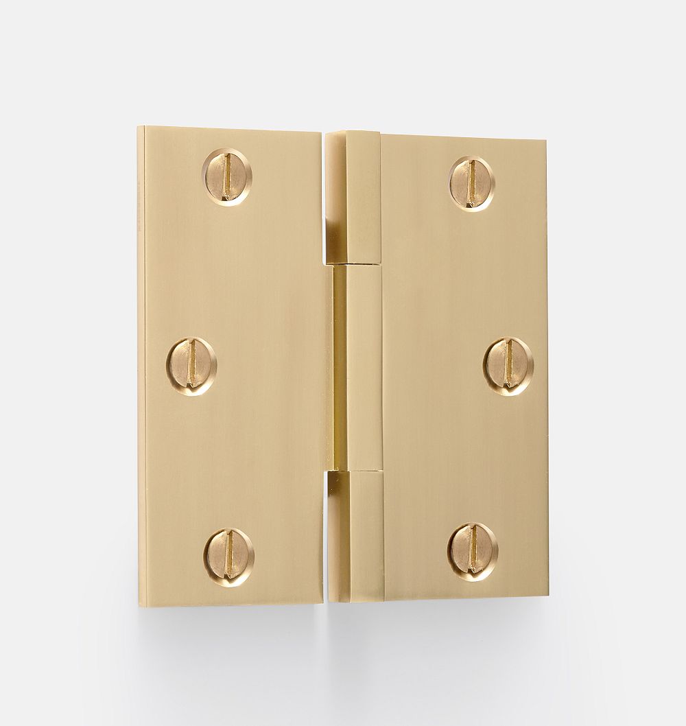 Online Designer Hallway/Entry 3-1/2" Tumalo Square Knuckle Hinge, Aged Brass
