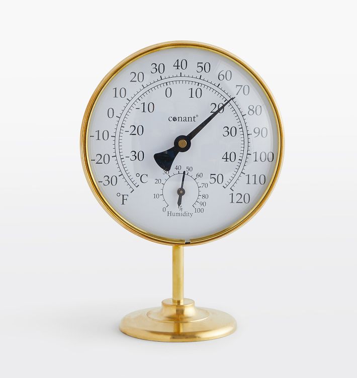 Vermont Weather Station (Brass) Thermometer / Hygrometer