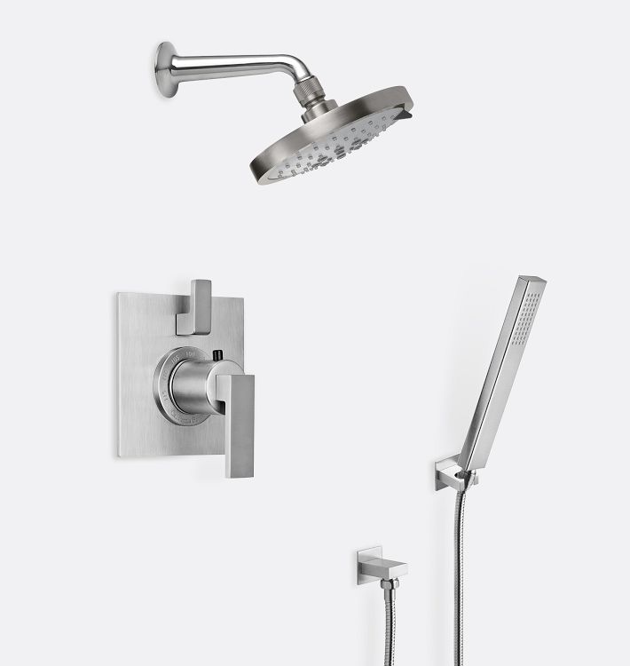 Multi Function Shower Head Shower System with Storage Hook - Brushed Nickel