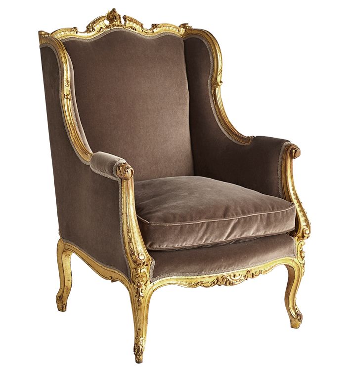 Louis XV black armchair and gilded wood - Louis XV armchairs