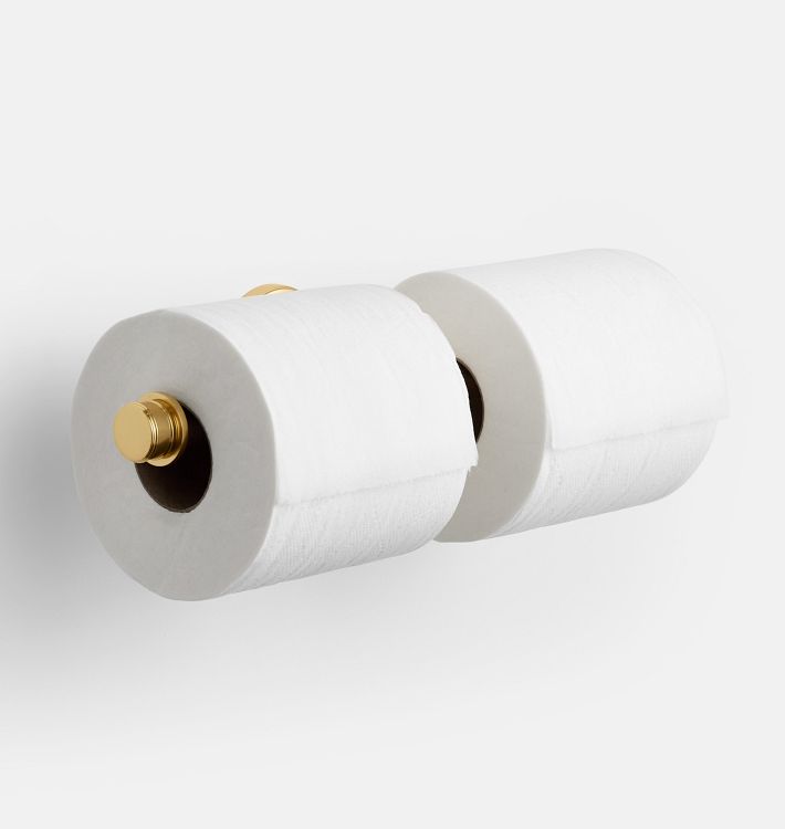 Covered Double Roll Toilet Paper Holder